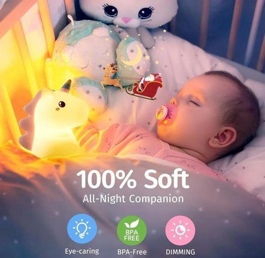 Cute Unicorn Silicone Night Lamp
