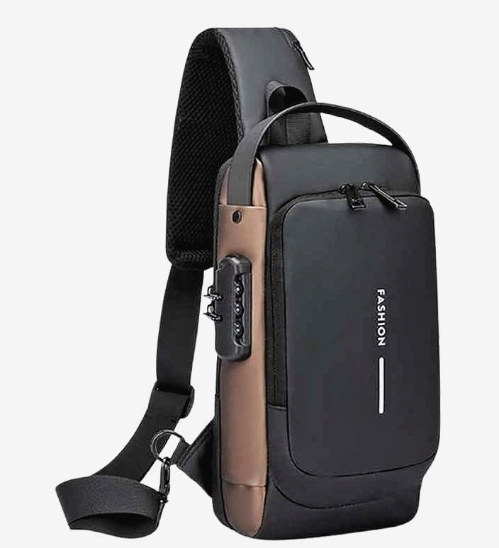 High Quality Fashion Water Proof Chest Bag USB Anti-t heft Lock Cross Body Bag