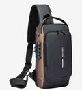 High Quality Fashion Water Proof Chest Bag USB Anti-t heft Lock Cross Body Bag