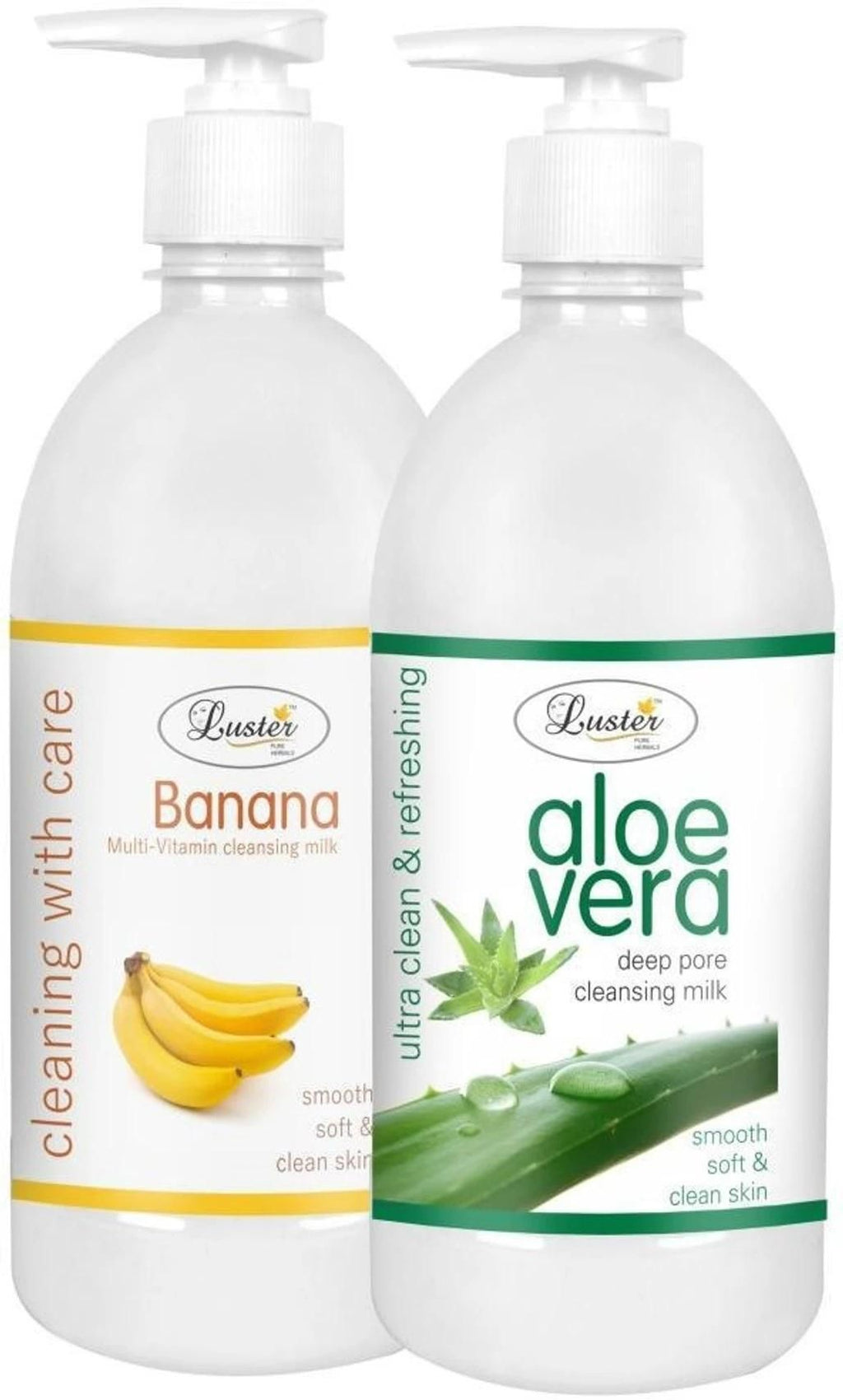 Banana and Aloe vera Cleansing Milk 500 ML (Pack of 2 )