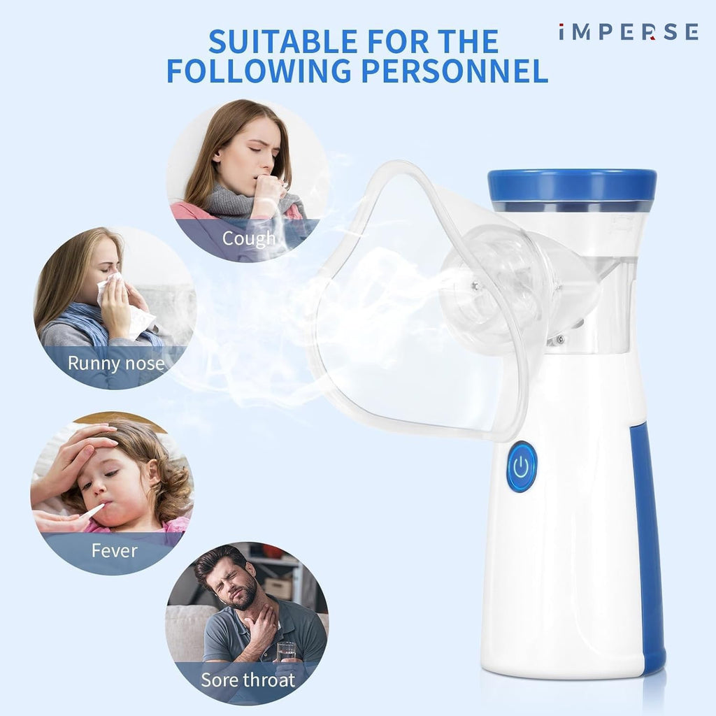 Portable Mesh Nebulizer, Handheld Steam Inhaler Machine for Cold