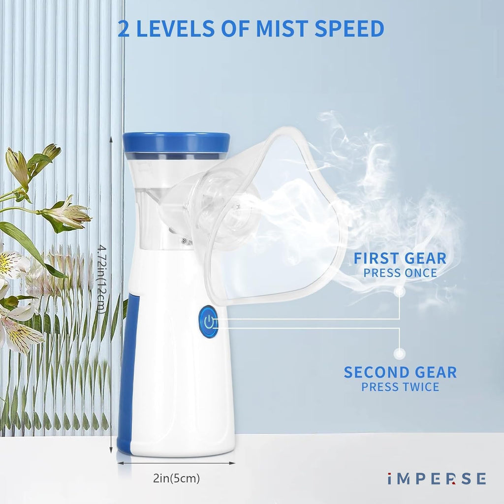 Portable Mesh Nebulizer, Handheld Steam Inhaler Machine for Cold