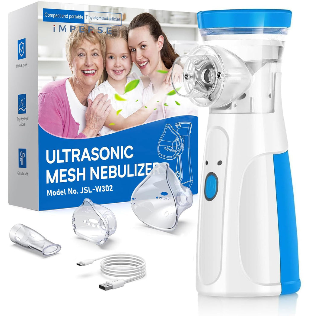 Portable Mesh Nebulizer, Handheld Steam Inhaler Machine for Cold