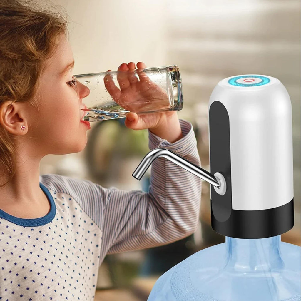 Automatic Water Dispenser Pump, USB Rechargeable Battery, Water Pump for 20 Litre Bottle Wireless Portable Mini Rechargeable Water Bottle Can Dispenser Pump