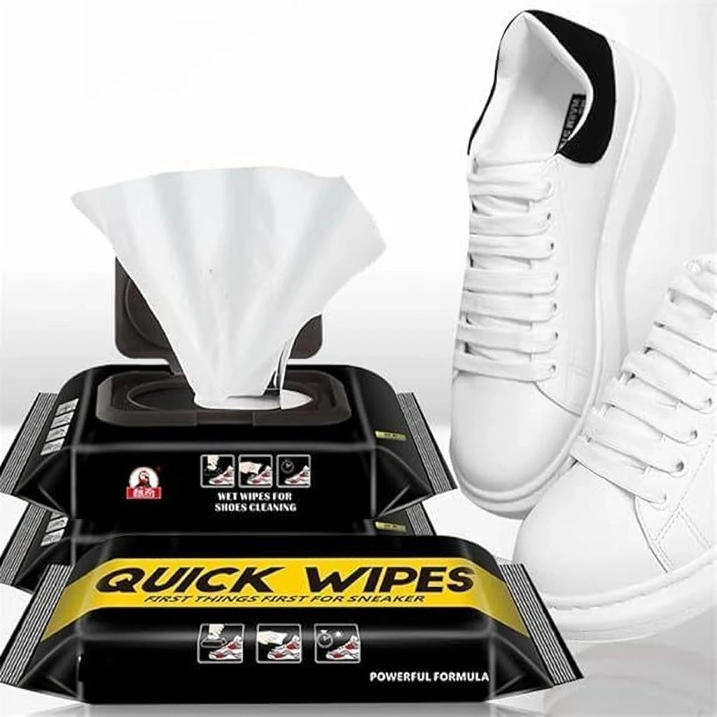 Cleaner Shoe Wipes Quickly Remove Dirt & Stains Leather, Suede, Synthetic Leather, Sports, Velour Shoe Cleaner (Neutral)