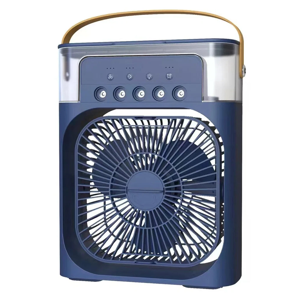Portable Rechargeable Air Cooler Fan with Mist Spray | Mini USB Cooling Fan with Humidifier | 5-Speed Table Fan with Ice Mist Technology for Home & Office