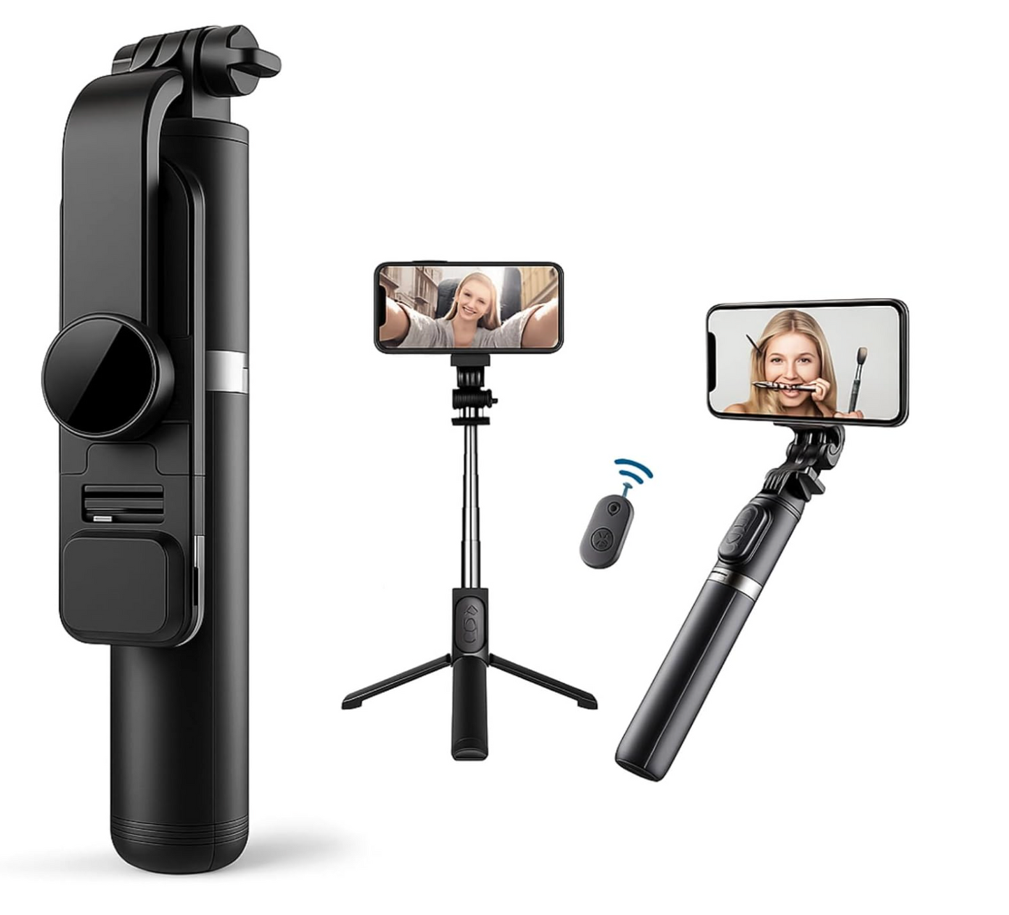 R1S-L 3-in-1 Bluetooth selfie stick and tripod stand