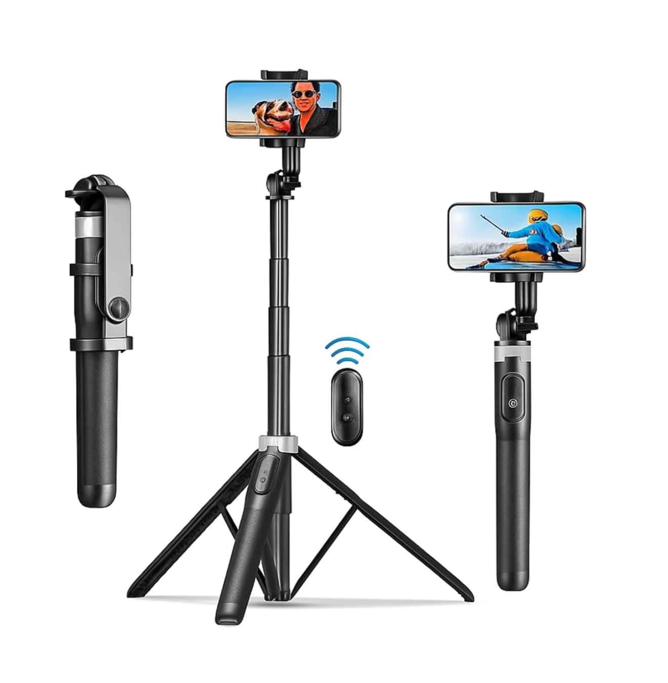 R1S-L 3-in-1 Bluetooth selfie stick and tripod stand