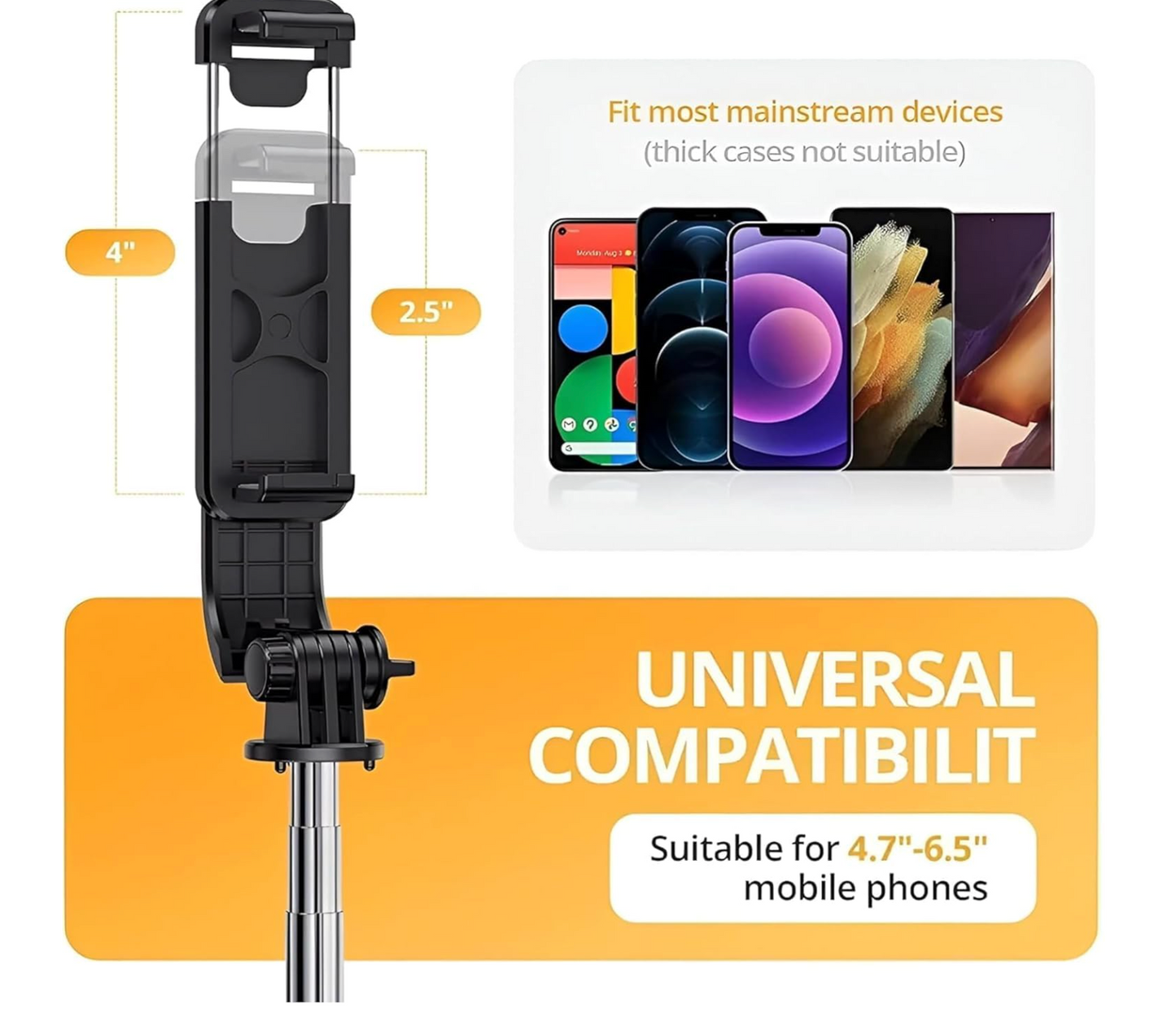 R1-L Wireless Bluetooth Selfie Stick with Tripod