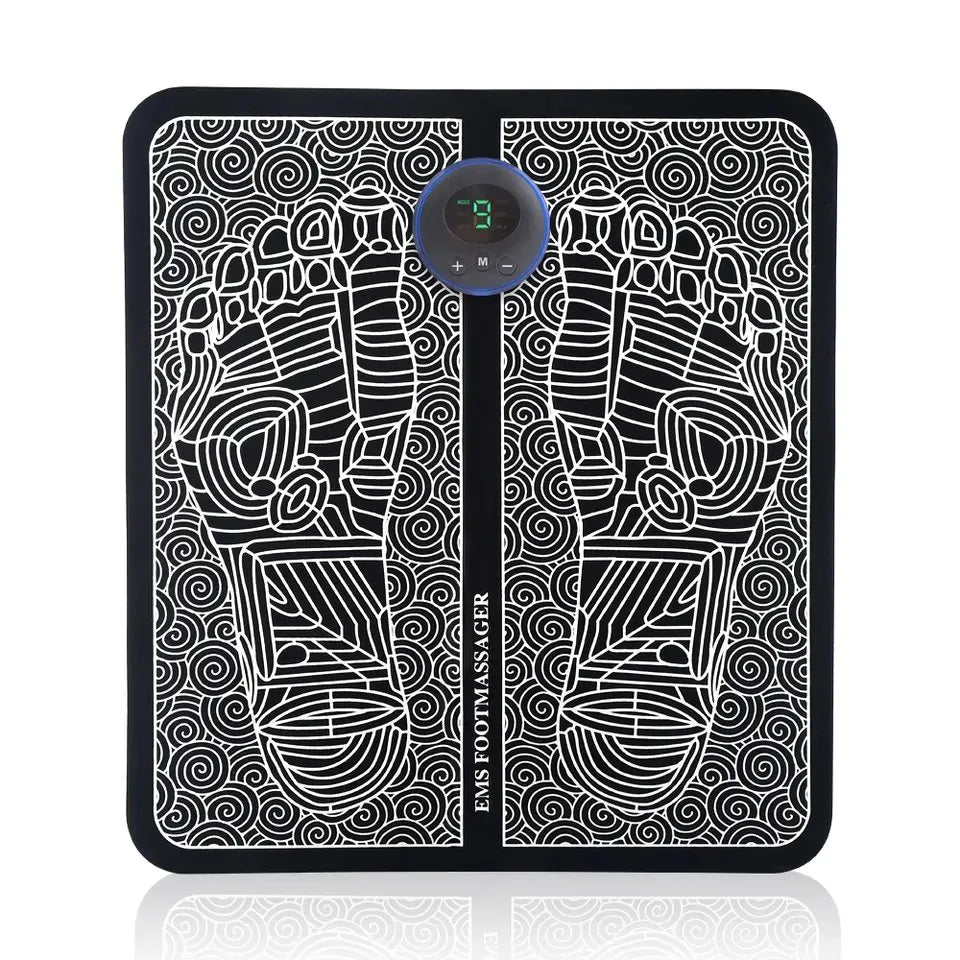 EMS Foot Massager Pad | Electric Foot Stimulator for Pain Relief, Blood Circulation & Relaxation | Portable Massage Mat