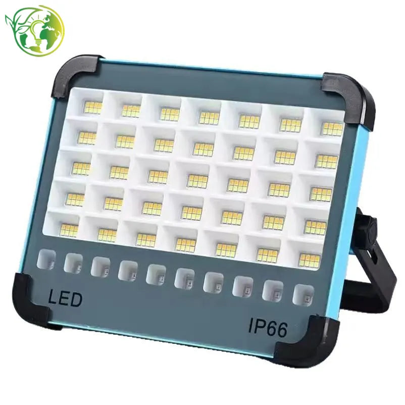 Solar LED Flood Light Outdoor | Rechargeable Waterproof Solar Light | High Brightness 4 Panel LED Security Light with Stand for Home, Garden & Street
