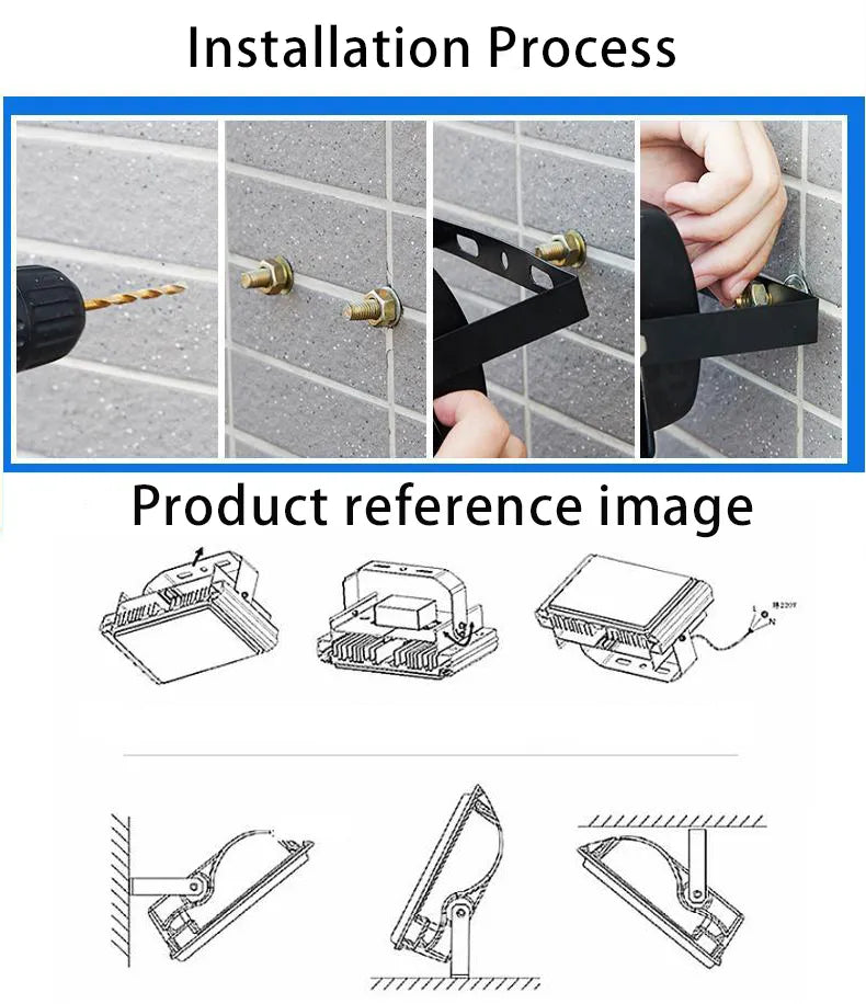 Solar LED Flood Light Outdoor | Rechargeable Waterproof Solar Light | High Brightness 4 Panel LED Security Light with Stand for Home, Garden & Street
