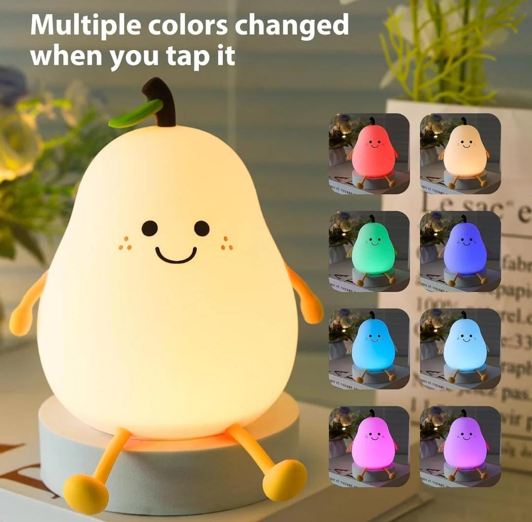 Cute Pear Silicone Night Lamp