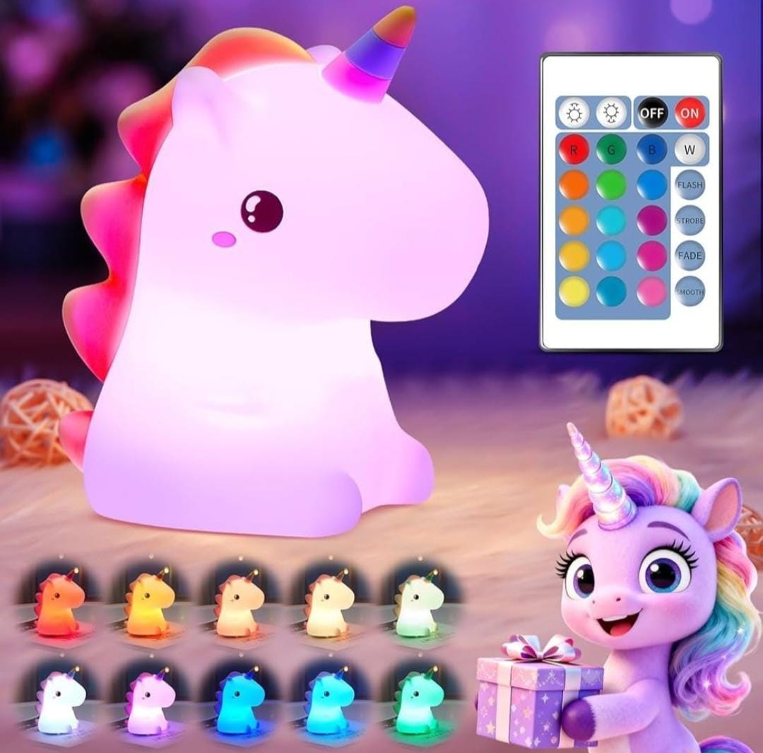 Cute Unicorn Silicone Night Lamp