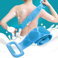 Silicone Body Brush Back Belt Scrubber Double Side Bathing Brush for Skin Deep Cleaning Massage, Dead Skin Removal Exfoliating Belt for Shower, Easy to Clean (Random Colors)