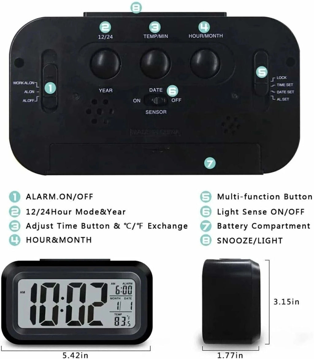 Black Digital Clock