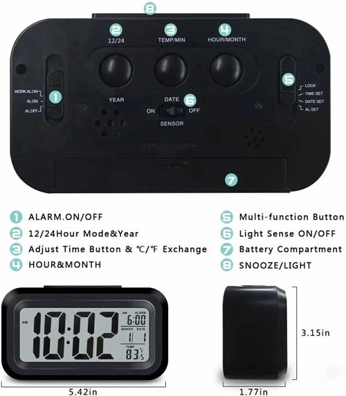 Black Digital Clock