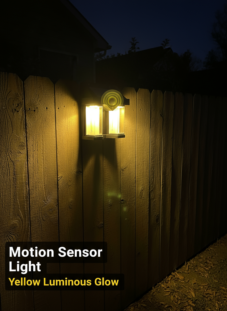 LED Solar Light Wall Lamp Motion Sensor  Waterproof Solar Power Lights
