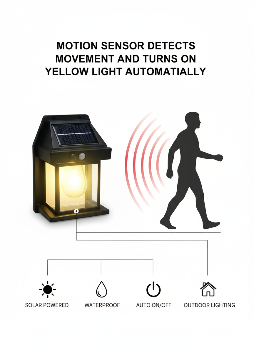SolarGlow Outdoor LED Garden Light – Waterproof & Decorative