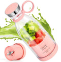 USB Rechargeable Mini Juicer Blender, Portable Juicer Bottle, Electric Fruit Juice Maker Machine, Personal Size Juicer Bottle Blender Grinder