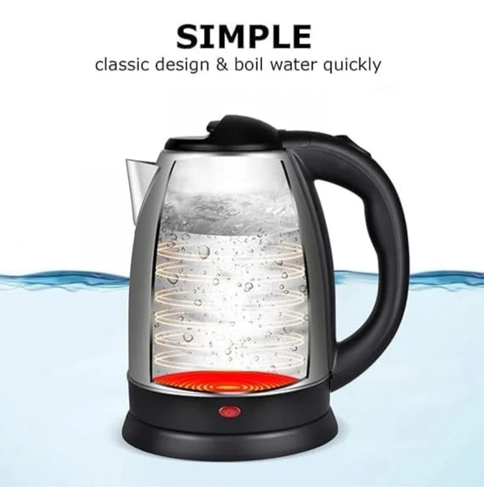 Saw Electric Kettle 2 Litre | Stainless Steel Automatic Boiler for Water, Tea & Coffee