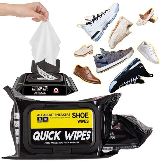 Cleaner Shoe Wipes Quickly Remove Dirt & Stains Leather, Suede, Synthetic Leather, Sports, Velour Shoe Cleaner (Neutral)